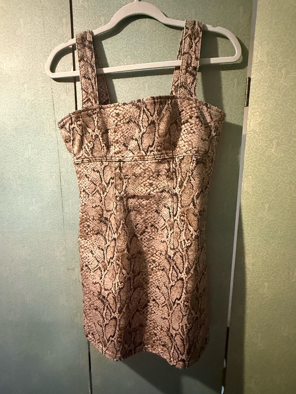 The Reformation / Ref Jeans Snake-Print Mini Dress - size 0